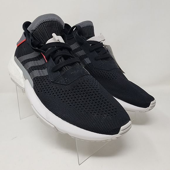 Adidas Running Shoes Mens 11 Black POD S3.1 Logo Gym Active Sneakers Knit Upper - Picture 1 of 8